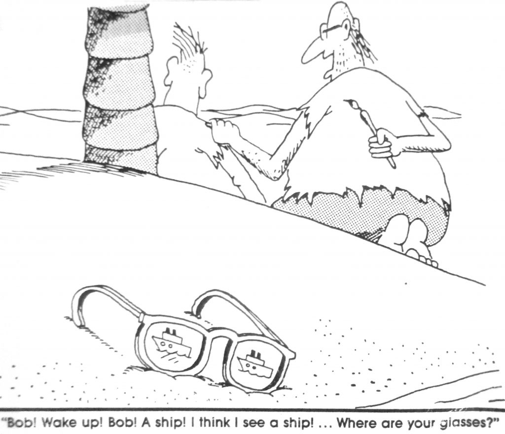 Cartoon A Ship I Think I See A Ship Where On Your Glasses