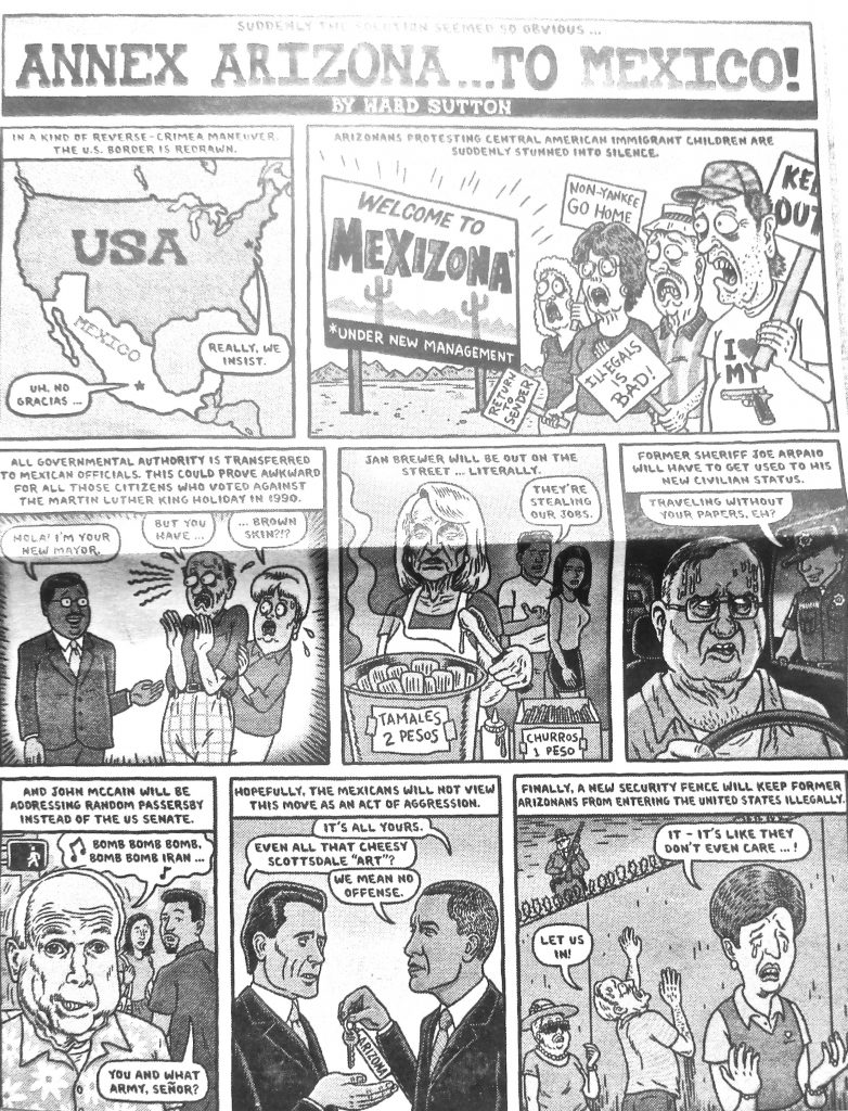 Cartoon Annex Arizona To Mexico