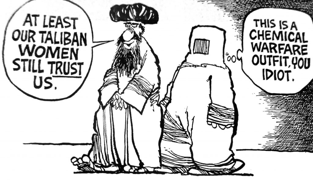 Cartoon At Least Our Taliban Women Still Trust Us