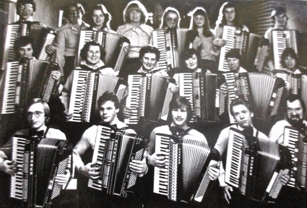Cartoon Back when accordions were cool