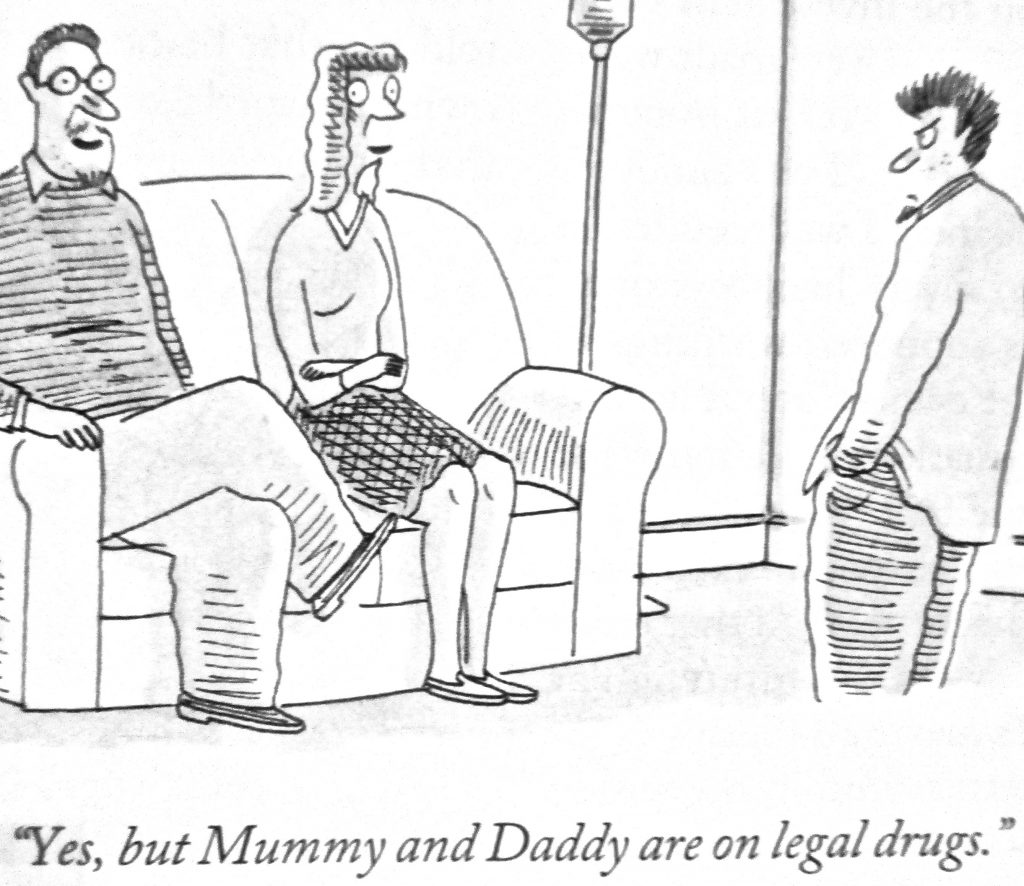 Cartoon But Mummy And Daddy Are On Legal Drugs