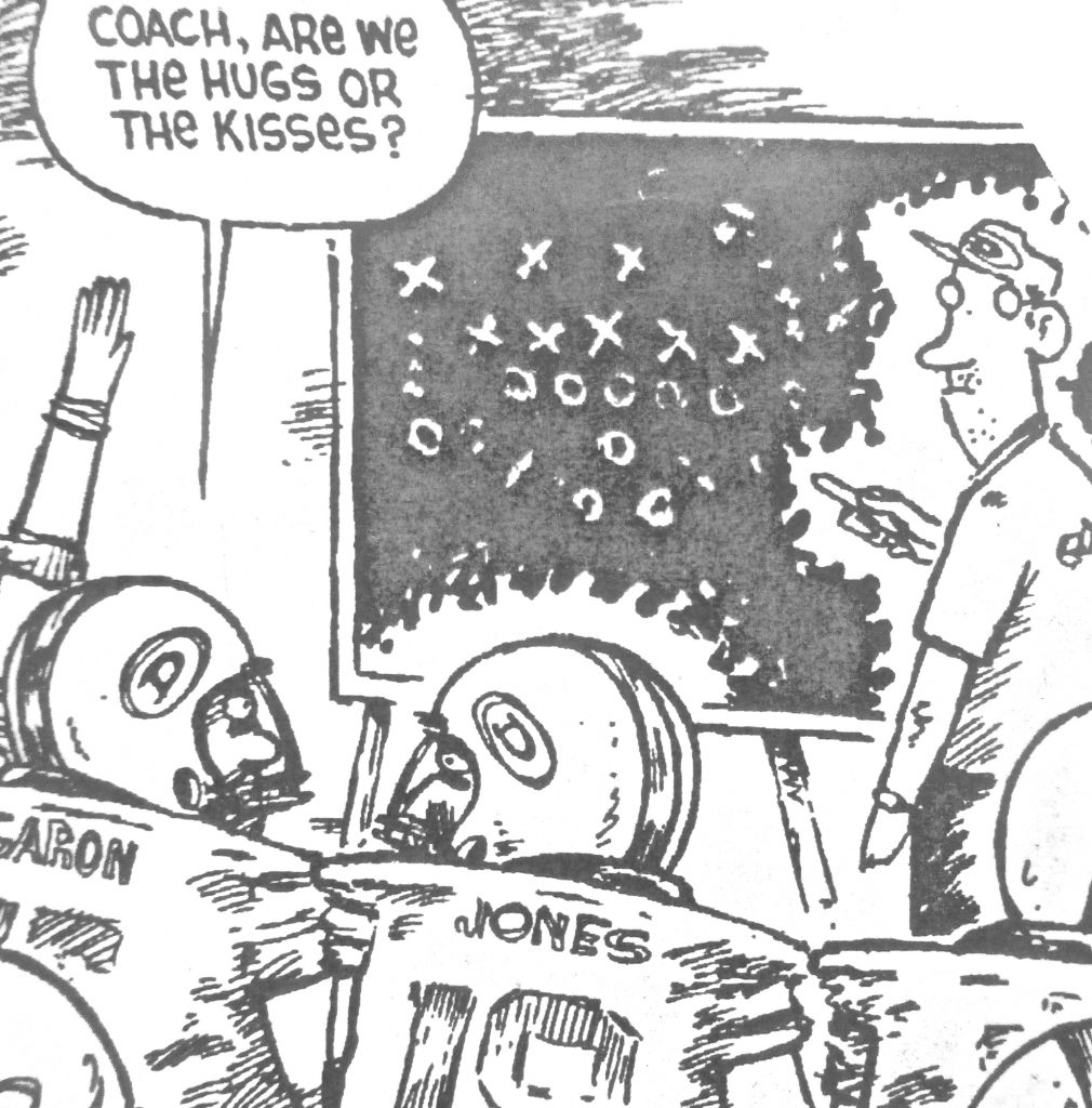Cartoon Coach Are We The Hug Or The Kisses
