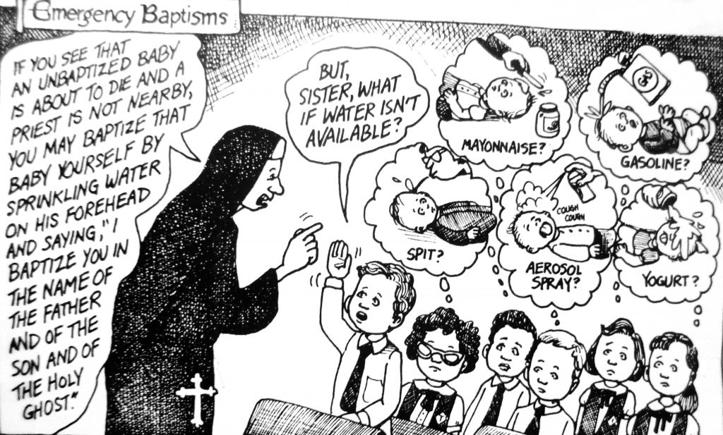 Cartoon Emergency Baptisms