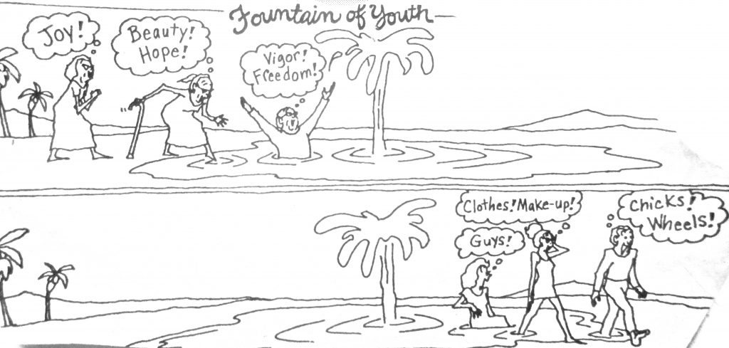 Cartoon Fountain Of Youth
