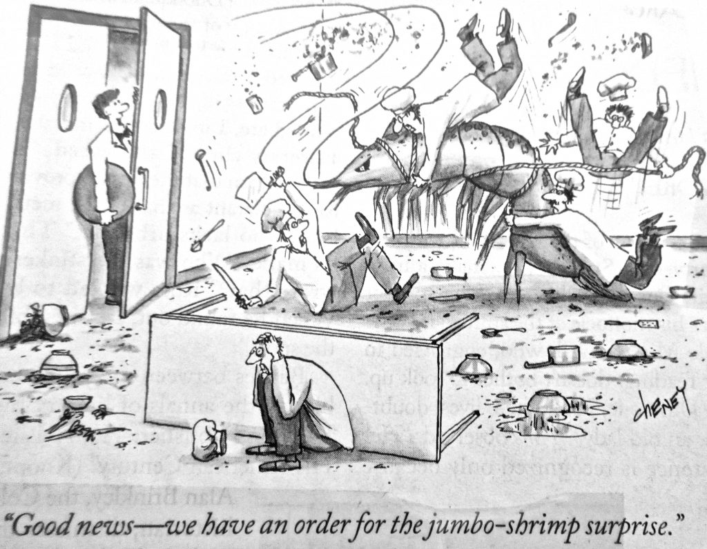 Cartoon Good News We Have An Order For The Jumbo Sbrimp Surprise