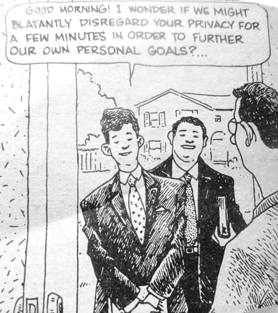 Cartoon Goodmorning I Wonder If We Might Blatantly Disregard Your Privacy For A Few Minutes In Order To Further Our Own Personal Goals