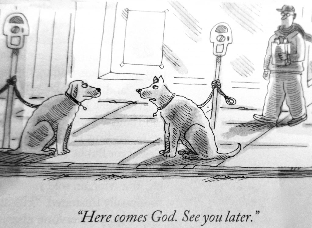 Cartoon HereComes God See You Later
