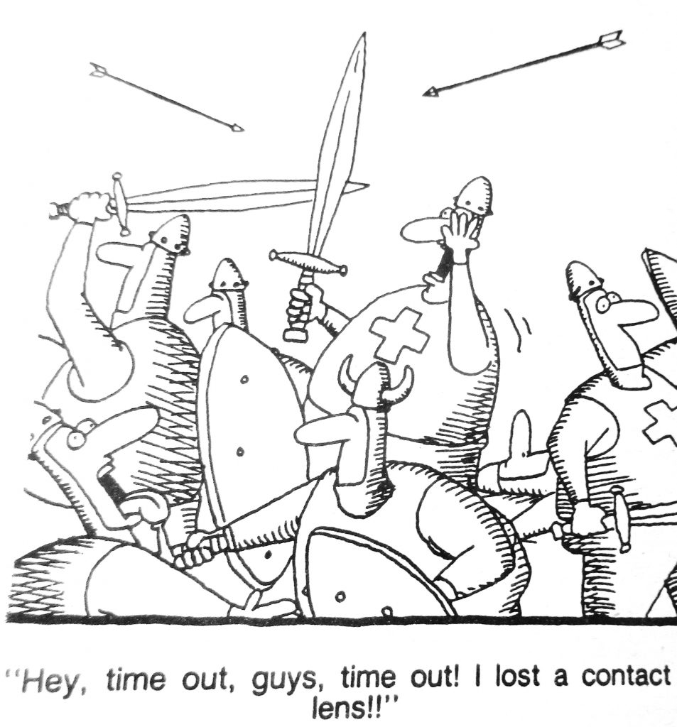 Cartoon HeyTime Out Guys Time Out I Lost a Contact Lens