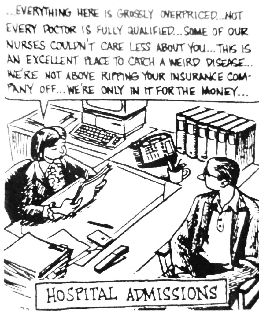 Cartoon Hospital admission
