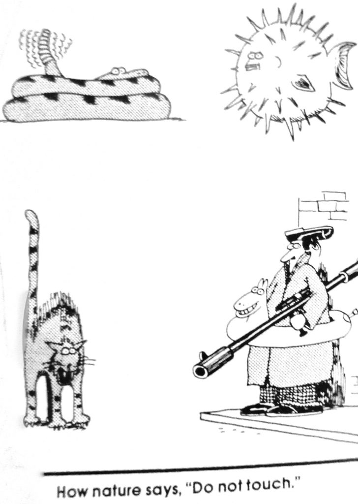 Cartoon How Nature Says Do Not Touch