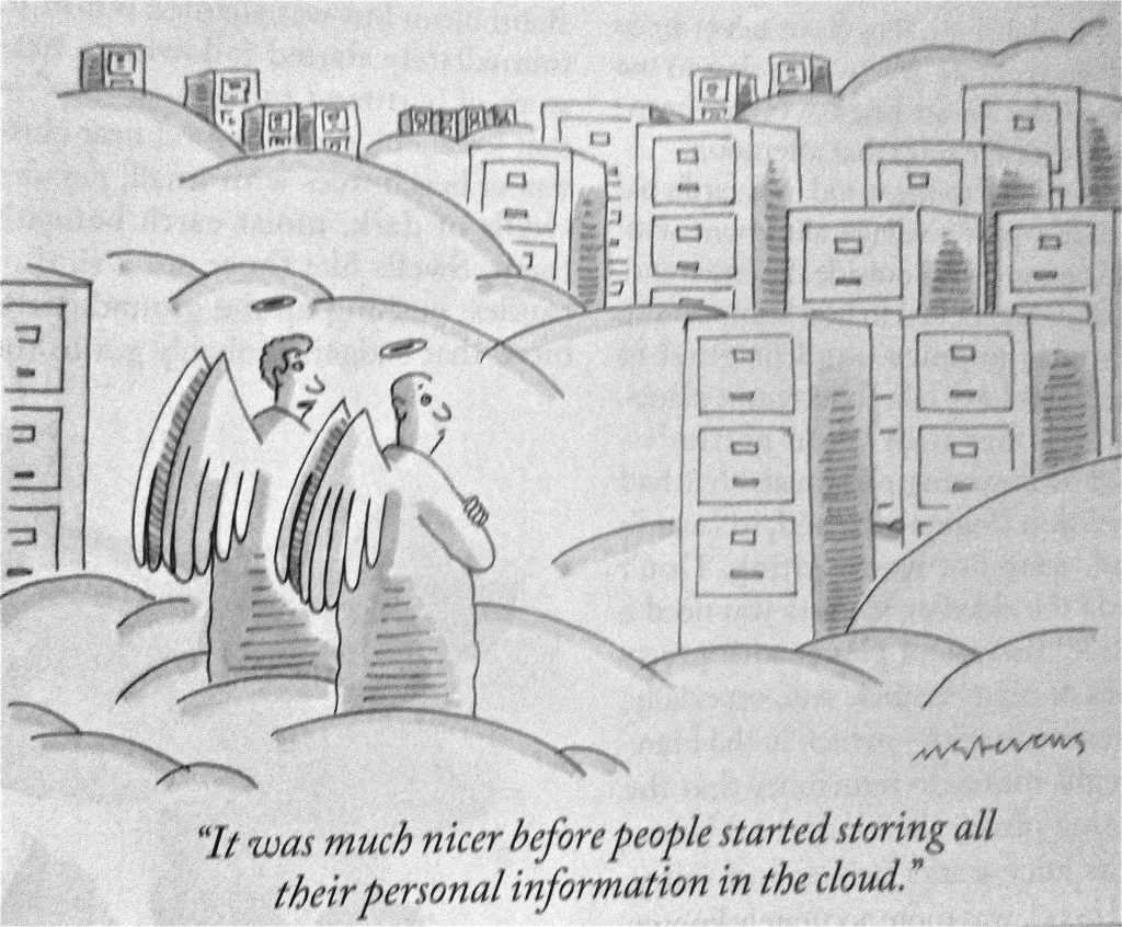 Cartoon It Was Much Nicer Before Pepole Started All There Personal Information In The Cloud