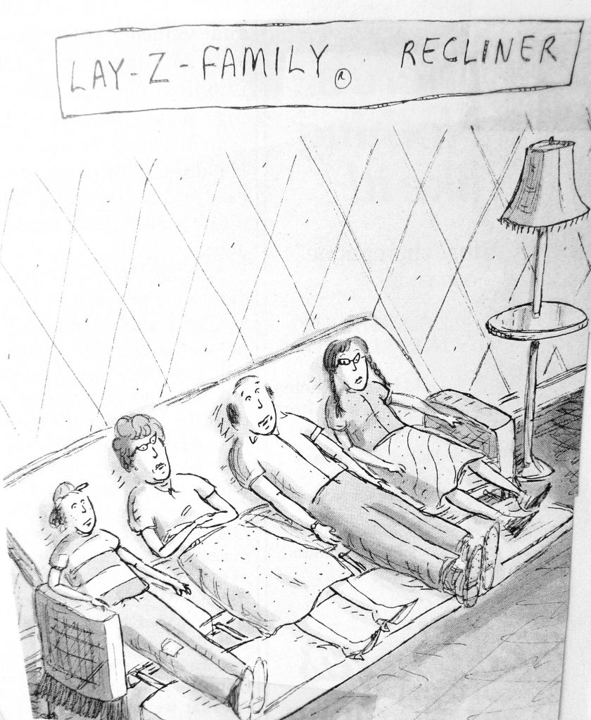 Cartoon Lay z Family Recliner