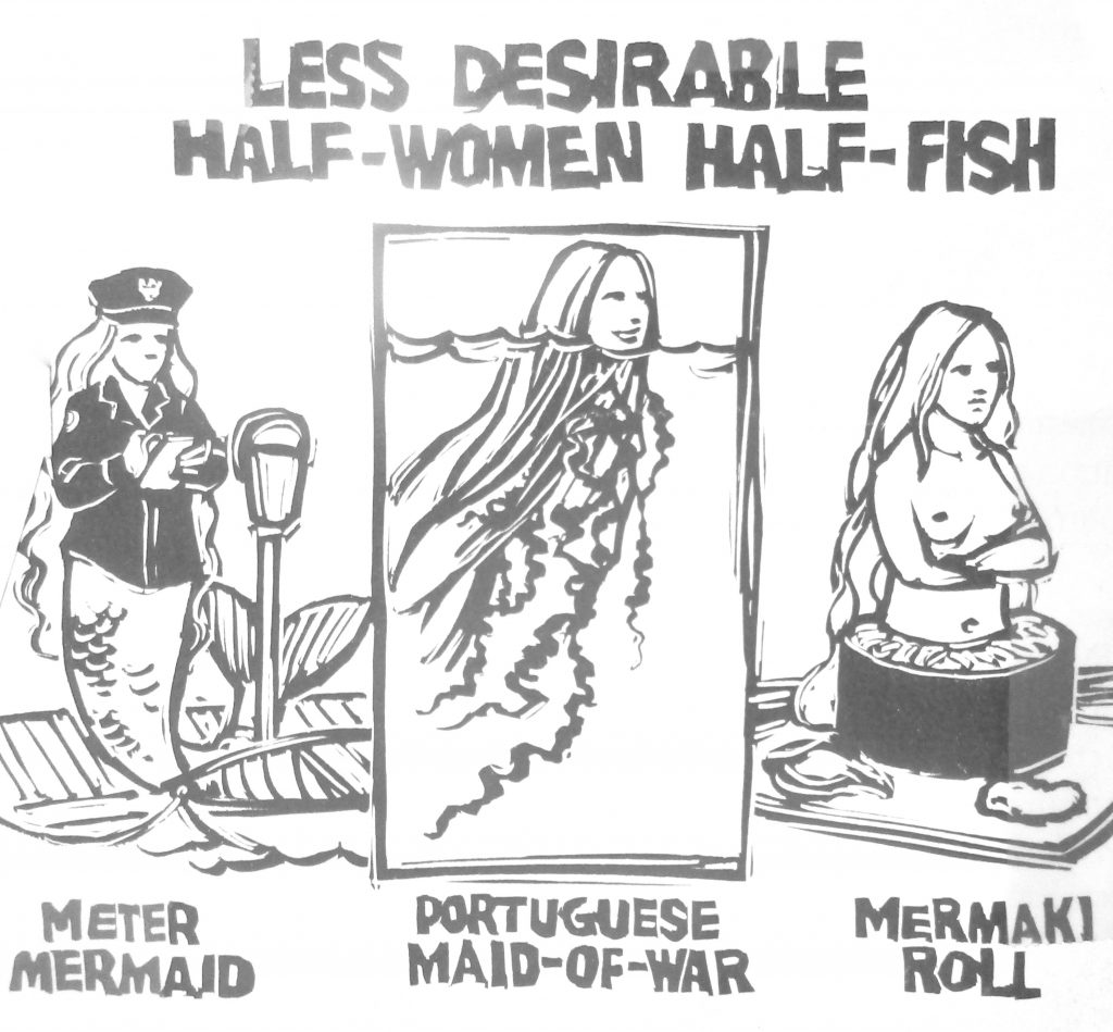 Cartoon Less Desirable Half Women Half Fish