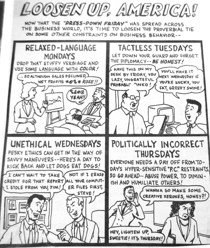 Cartoon Losen Up America Politically iIncorrect 
