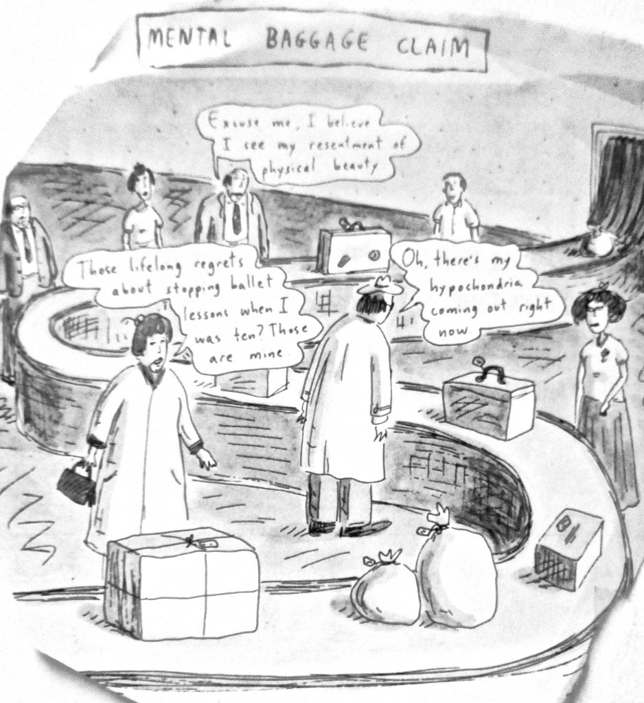 Cartoon Mental Baggage Claim