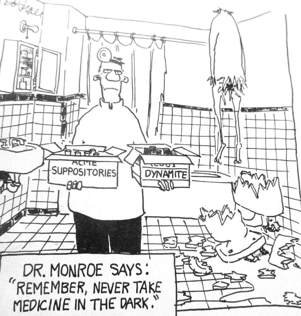 Cartoon Never Take Medicine In The Dark