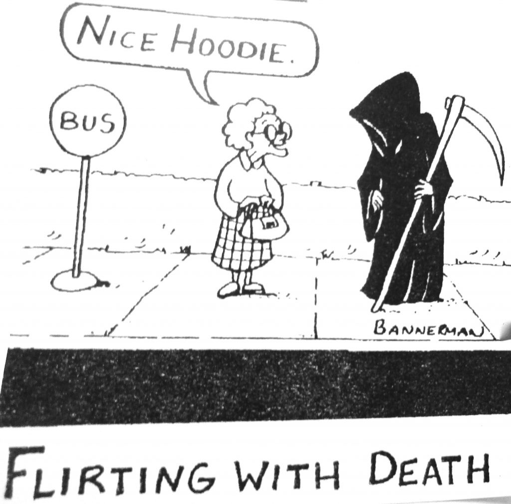 Cartoon Nice Hoodies Flrting With Death
