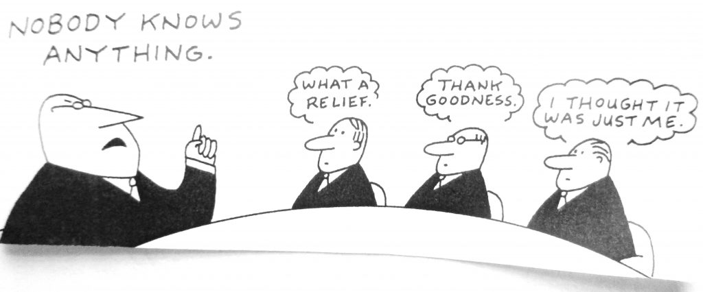 Cartoon Nobody Knows Anything