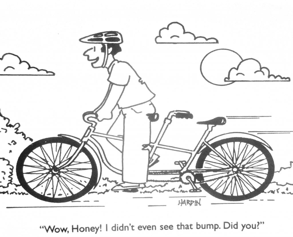Cartoon Now Honey I Didnt Eves See That Bump Did You