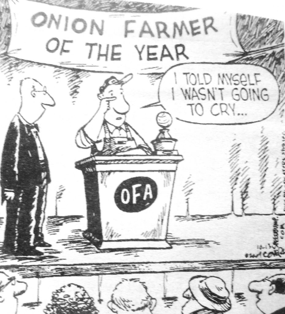 Cartoon Onion Farmer Of The Year