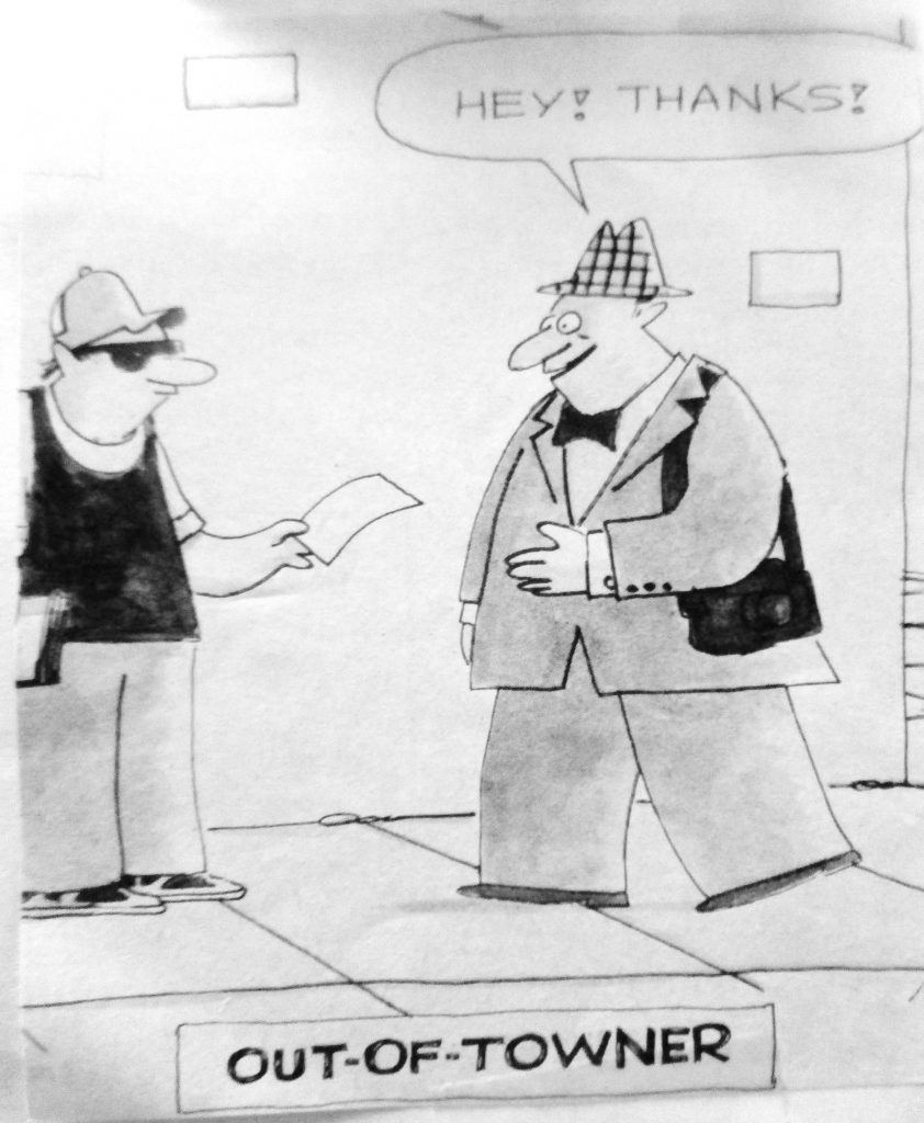 Cartoon Out Of Towner