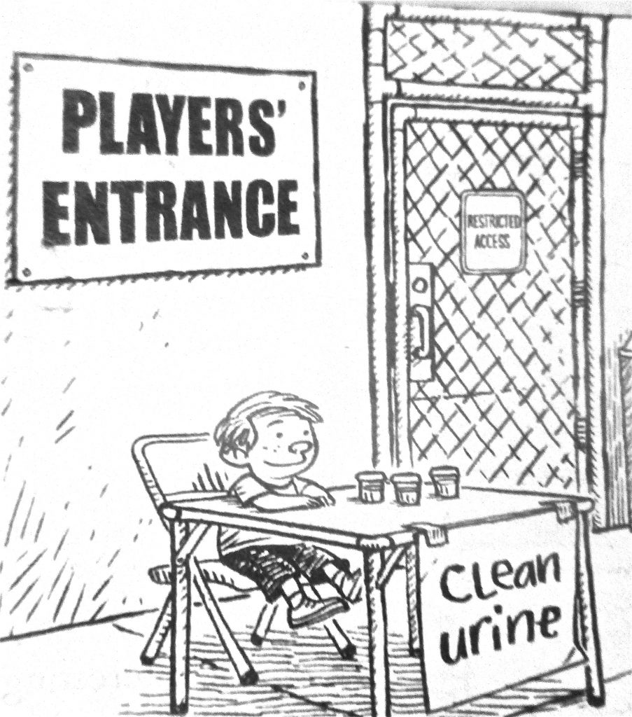 Cartoon Players Entrance Clean Urine