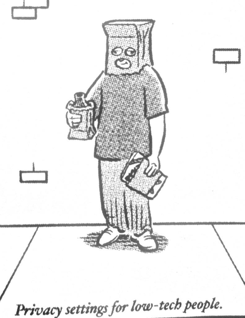 Cartoon Privacy Settings For Low Tech People