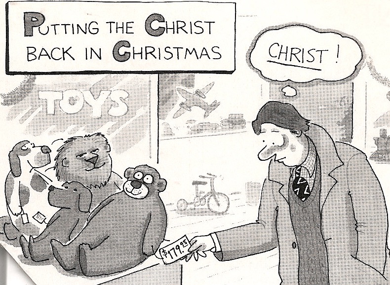 Cartoon Putting The Christ Back In Christmas