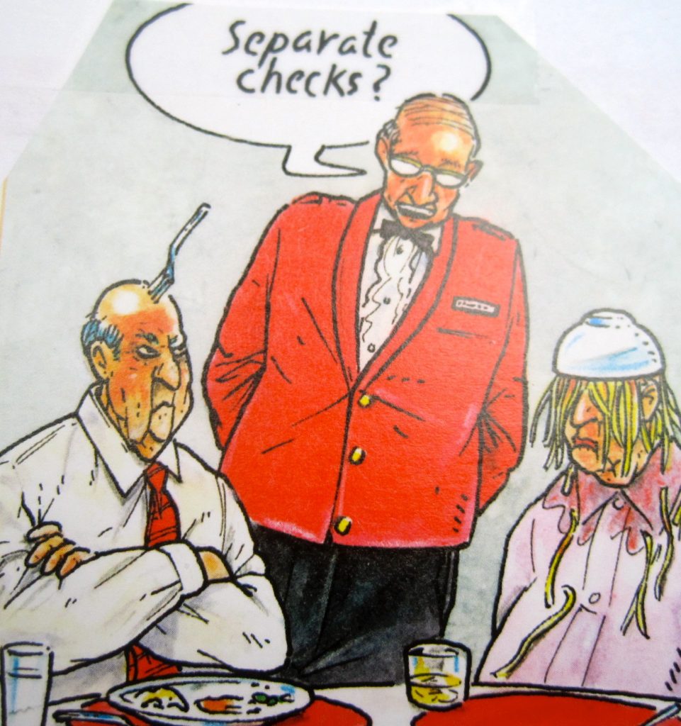 Cartoon Separate Checks