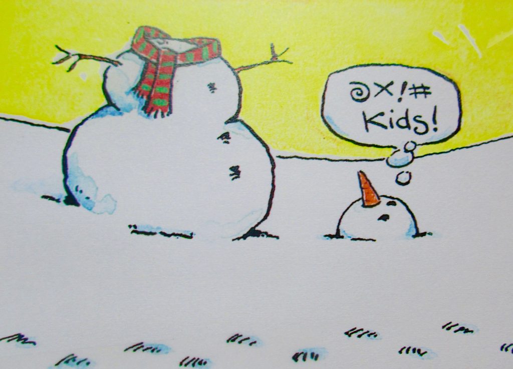 Cartoon Snowman Problems