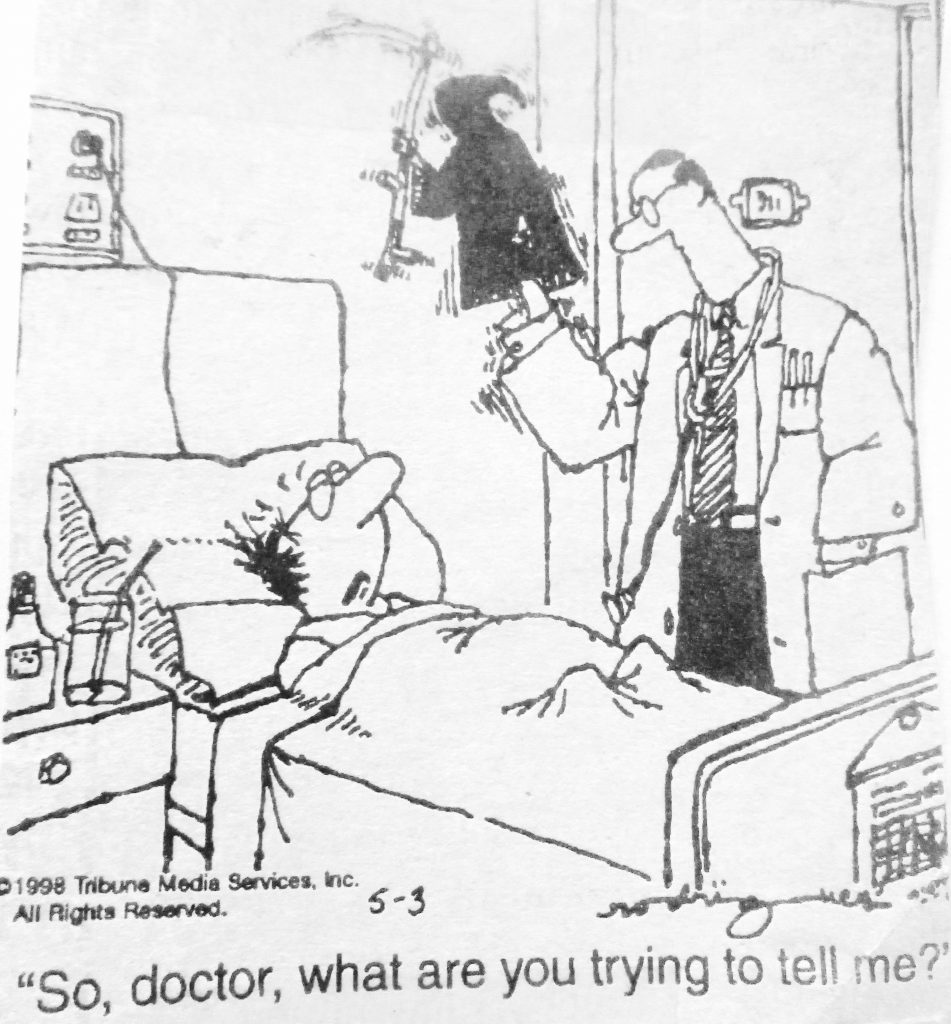 Cartoon So Doctor What Are You Trying To Tell Me