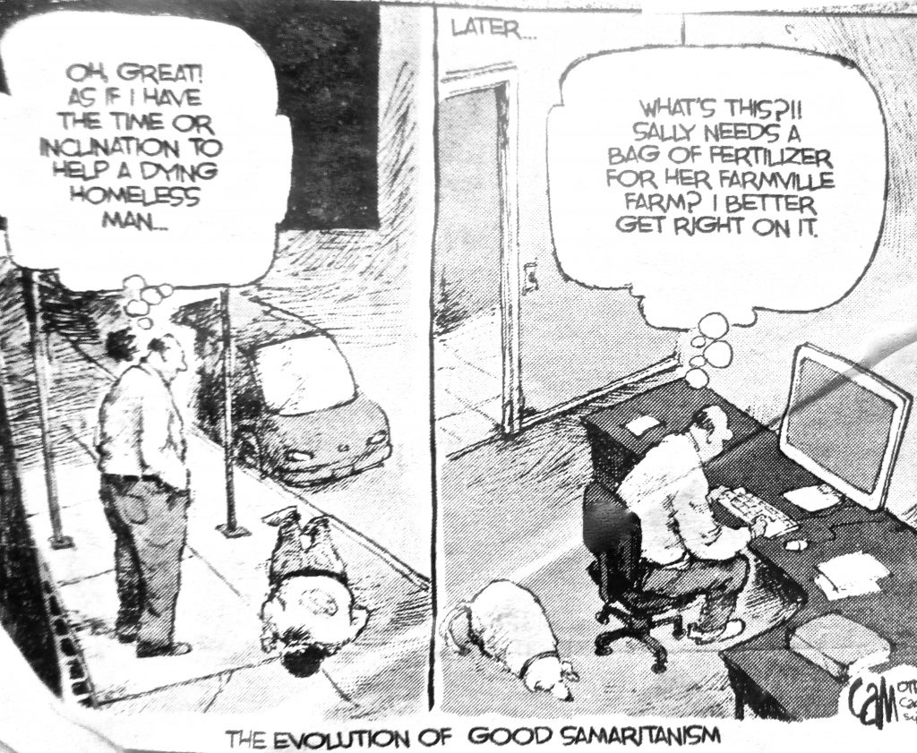 Cartoon The Evolation Good Samartanism