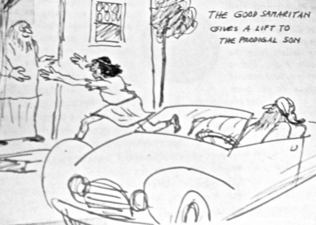 Cartoon The God Samartien A Lift To The Son