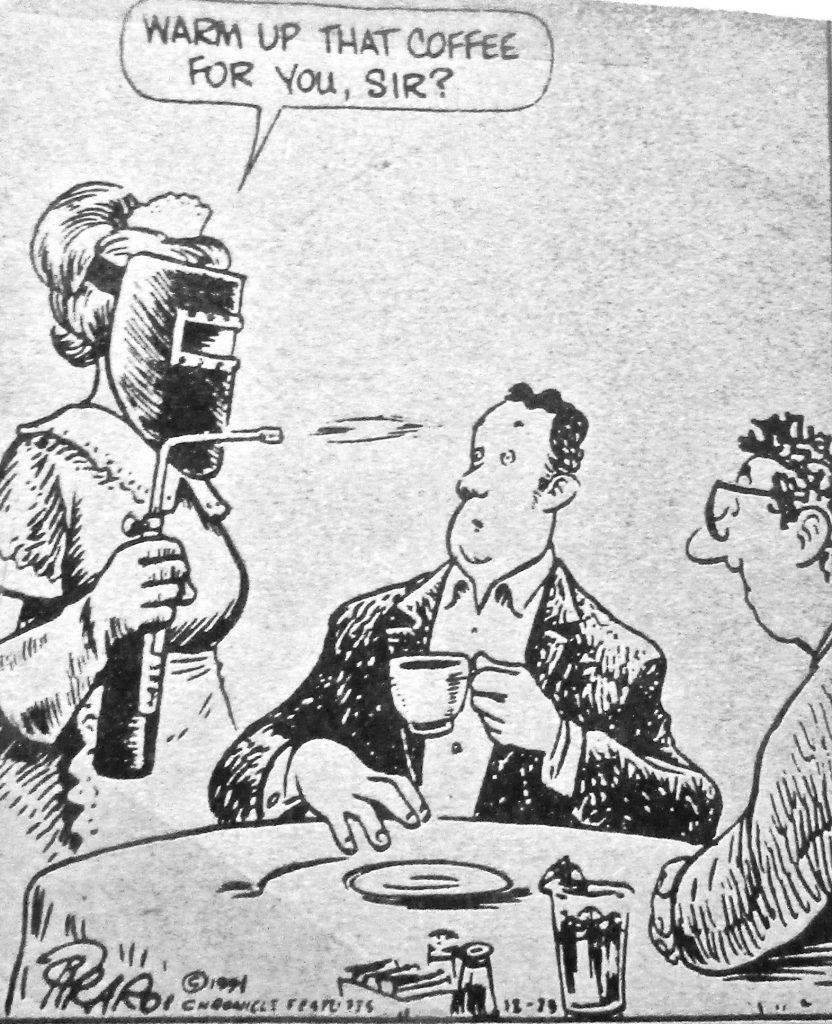 Cartoon Warm Up That Coffee For You Sir