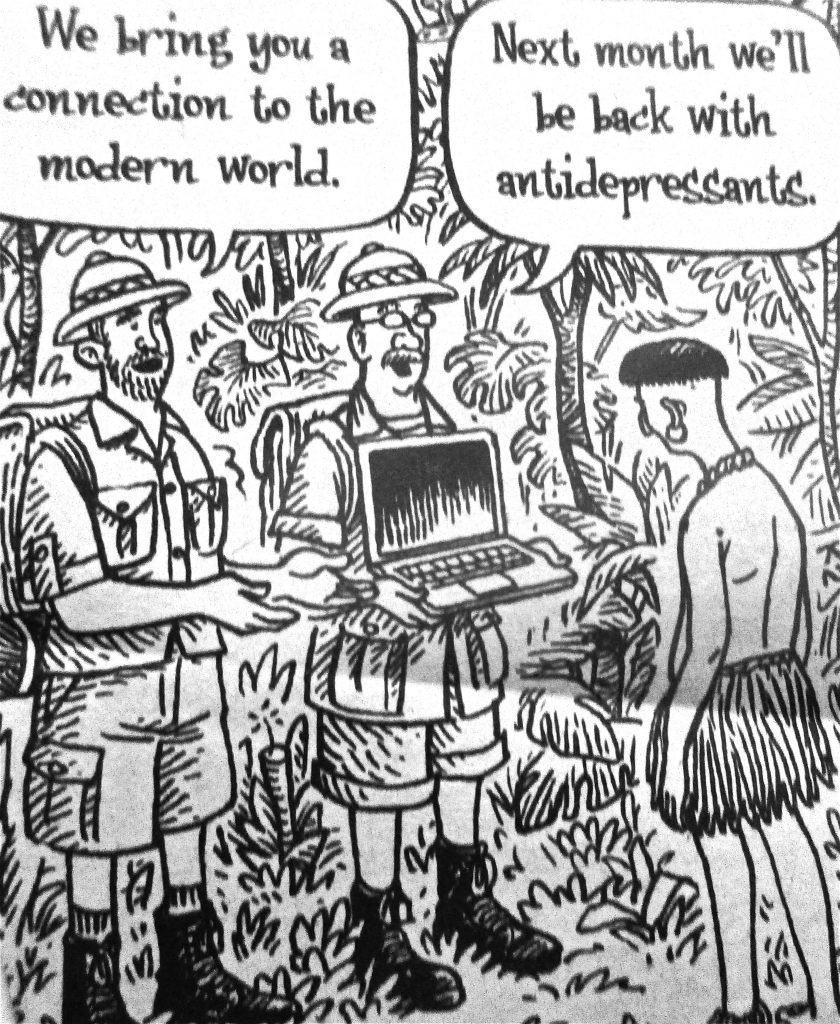 Cartoon We Bring You A Connation To The Modern World Next Month Well Be Back With Antidepressante