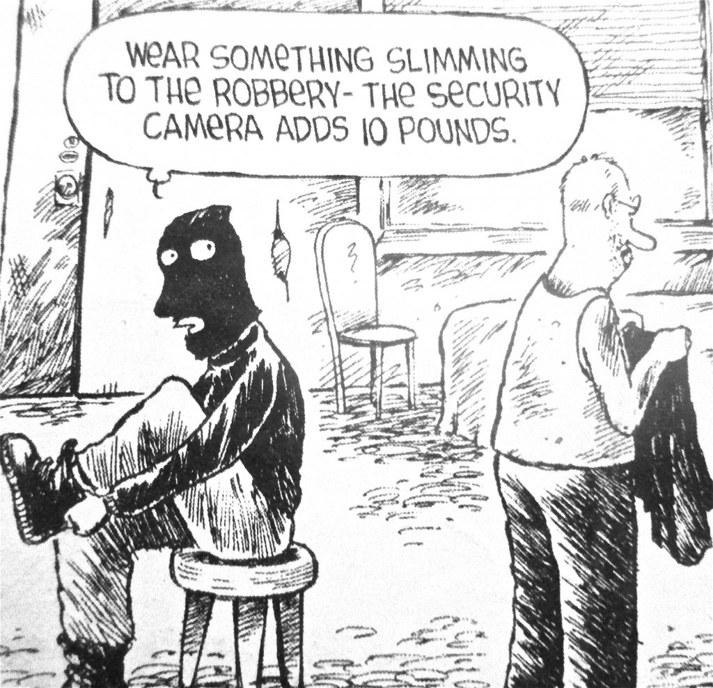 Cartoon Wear Something Slimming To The Robbery The Security Camera Adds 10 Ponds