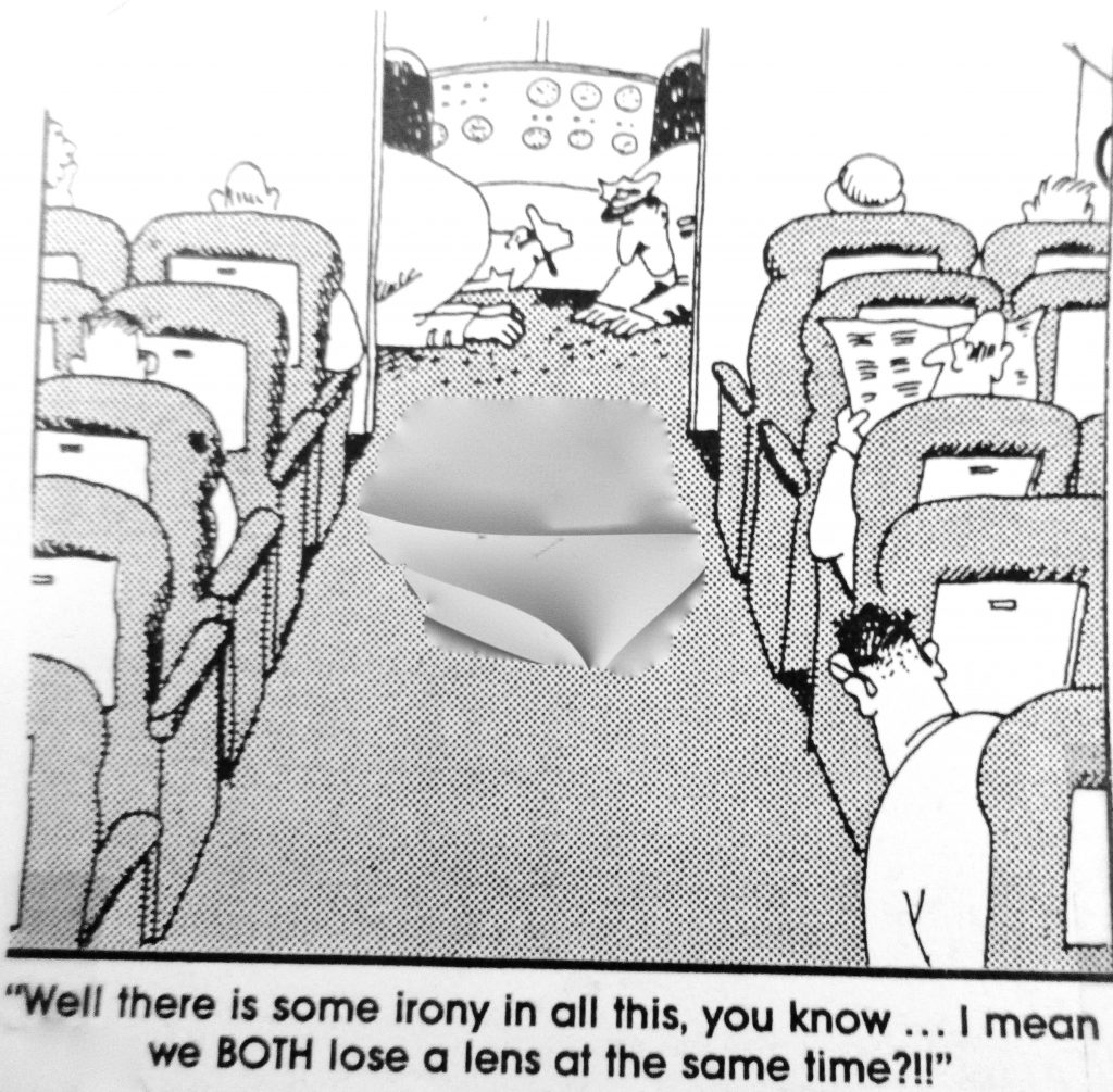 Cartoon Well There Is Some Irony In All This You Know I Mean We Both Lose A Lens At The Same Time