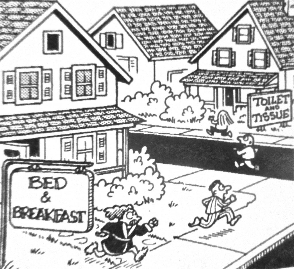 Cartoon bed breakfast Toilet And Tissue