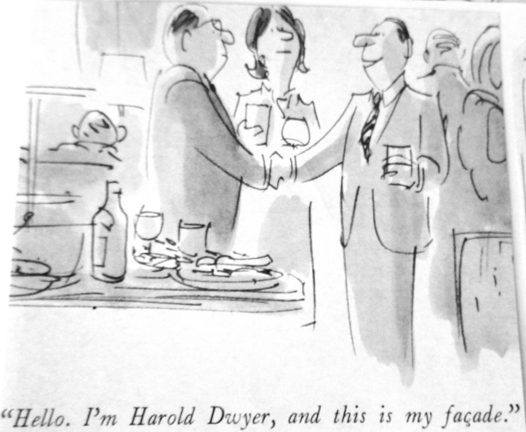 Cartoon hello im harold dwyer and this is my facade
