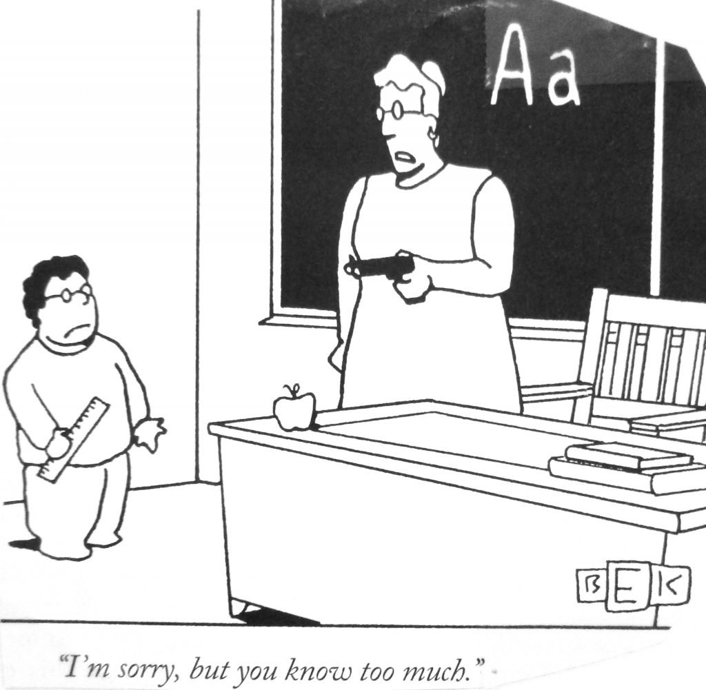 Cartoon im Sorry But you Know Too Much