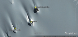 <h5>Pyramids In Antarctica</h5><p>Google Maps imagery showing the locations of what is believed to be pyramids located in Antarctica.</p>