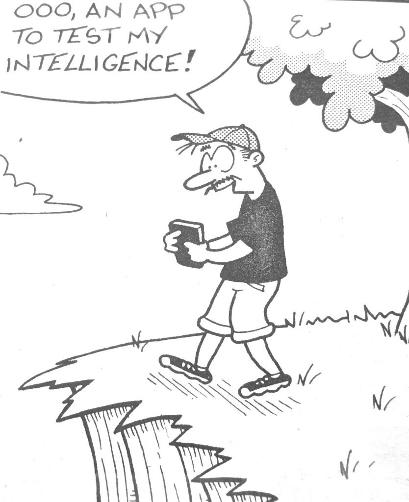 Cartoon An App to test my Intelligence