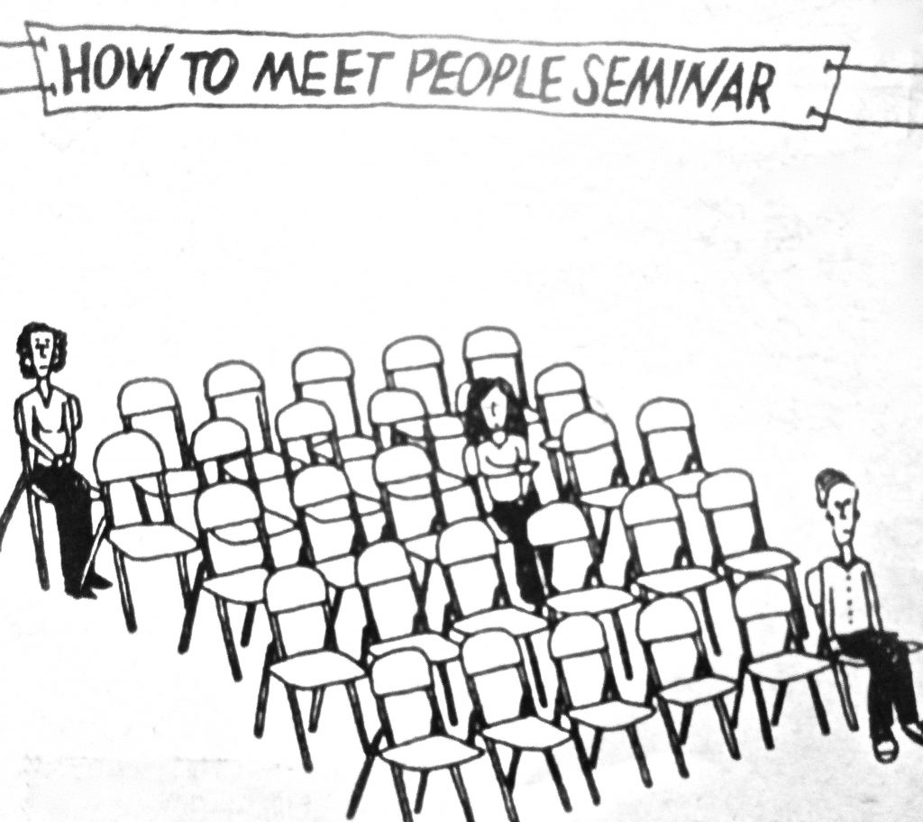 Cartoon How To Meet People Seminar