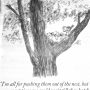 Illustration of a tree with a bird's nest and two birds, one perched on a branch and one in the nest.
