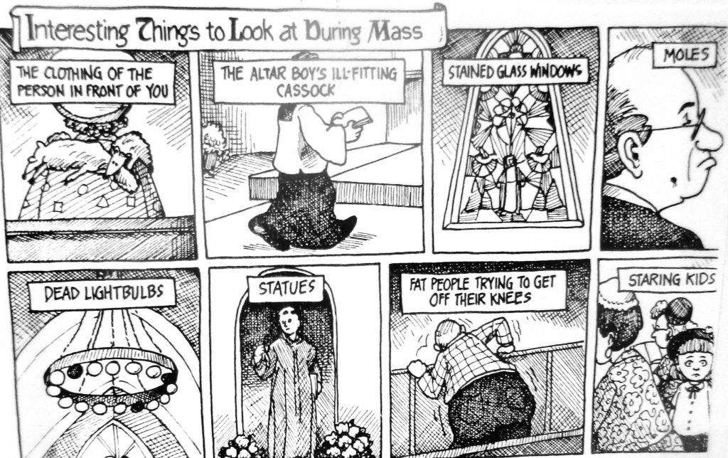 Cartoon Intersting Things To Look At During Mass