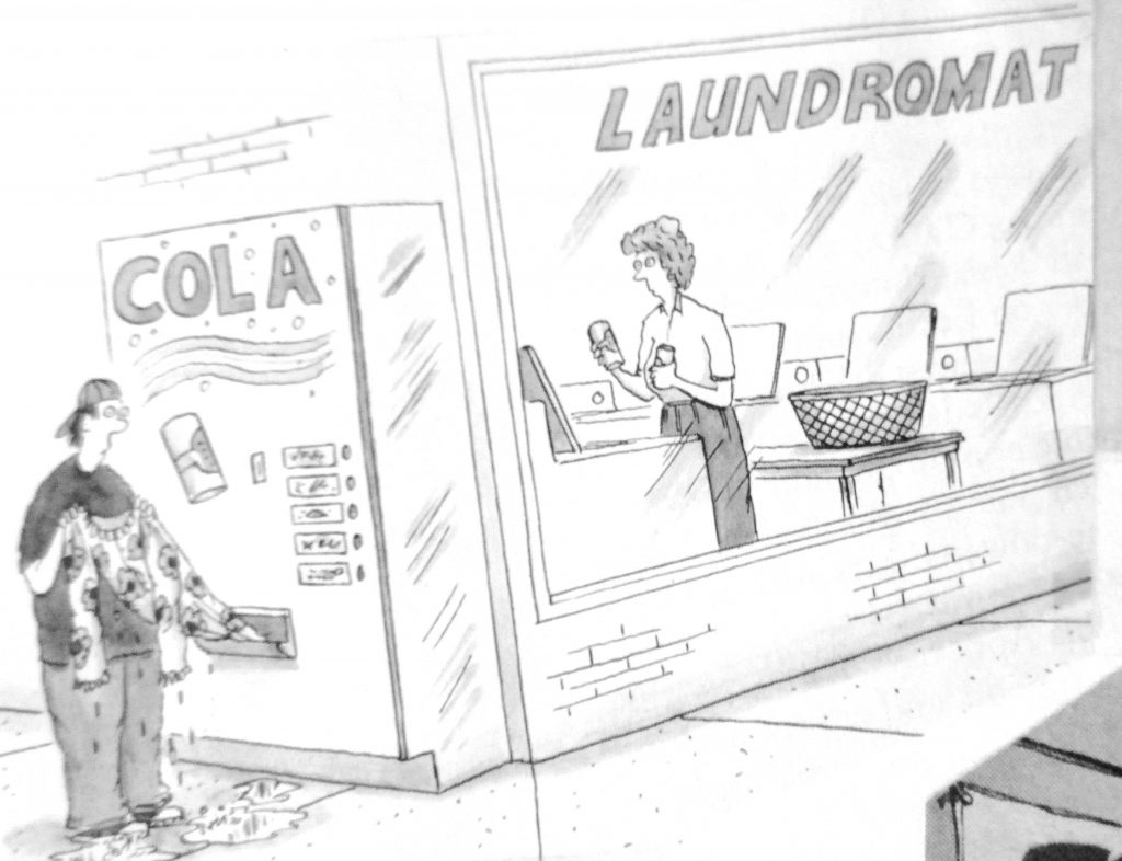 Cartoon Laundromat Cola