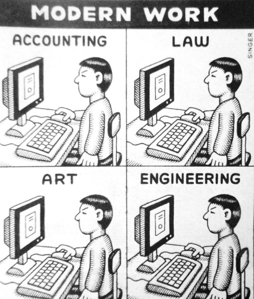 Cartoon Modern Work Accounting Law Art Engineering