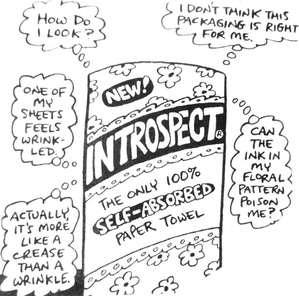 Cartoon New Introspect Self Absorbed Paper Towel