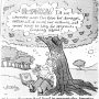 Cartoon depicting Isaac Newton under a tree with an apple, humorously commenting on research funding issues.