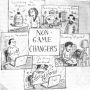Cartoon illustration depicting various activities labeled as 'Non-Game Changers' including reading and social media.